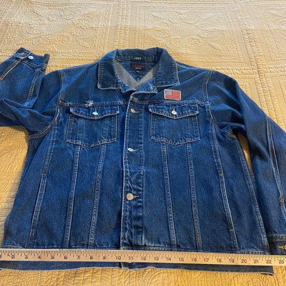 Tommy Jeans VTG Y2K VSCO Unisex Denim Jean Jacket XL #162503 Trucker - Picture 8 of 13